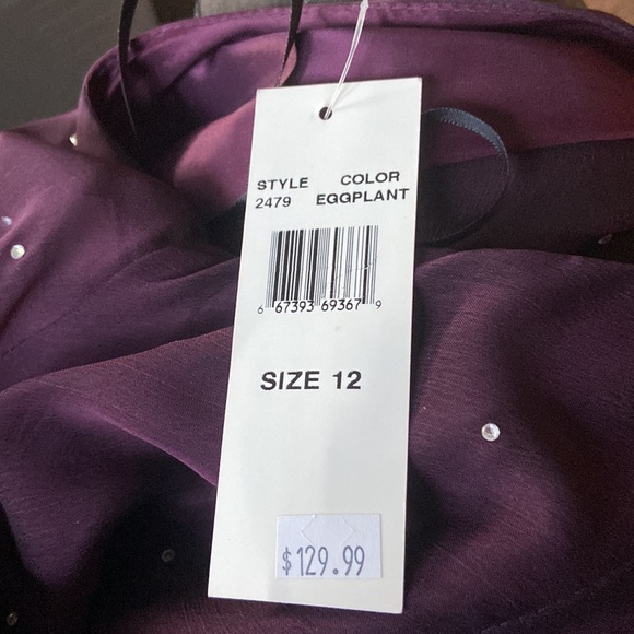 Maroon evening gown Sz 12 NWT - Picture 6 of 6